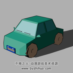 卡通材質(zhì)小汽車 blend模型 百度網(wǎng)盤下載