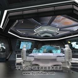 宇宙飛船指揮中心 Spaceship Command Center 3D模型分享下載