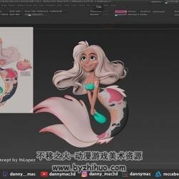 ZBrush 欧美动画风格少女角色雕刻视频教程  47.9GB