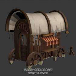 木車小屋 3D模型 四角面 百度網(wǎng)盤下載