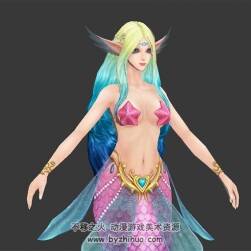 美人魚哦 Max模型
