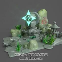 青蛙水塘 max建模 zburush雕刻 substance painter上材質(zhì) 3D模型百度網(wǎng)盤下載
