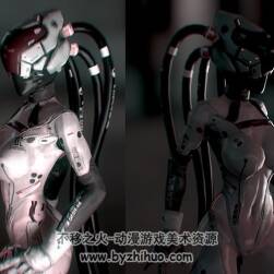 次世代 科幻星際女戰(zhàn)士 3D模型 三邊面高模