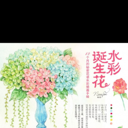 水彩诞生花:12个月的秘密花语水彩插画手绘