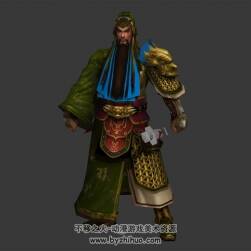 關(guān)羽 關(guān)公 3D模型 有綁定和待機(jī)動(dòng)作 四邊面