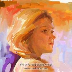 臨摹油畫頭像