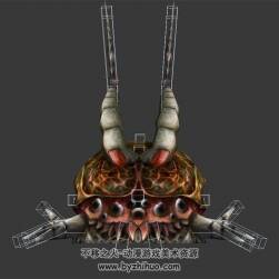 蚩尤魔族腐尸軍團 蟲腦 3D模型 有綁定和動作 四邊面