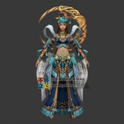 东方  美女 女法师模型