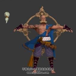 overthit 武和尚3dMax模型分享下載 含動(dòng)作綁定