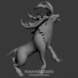 公鹿雄鹿攻擊動作3dmax模型下載