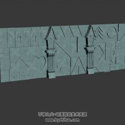卡通风墙壁 3D模型下载 四角面 max格式