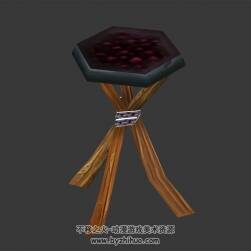 簡(jiǎn)單的火盆 3D模型 四角面 百度網(wǎng)盤下載