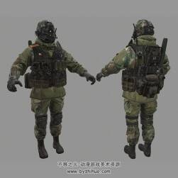 次世代士兵軍人滿裝備模型