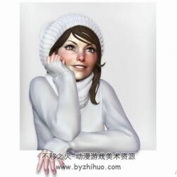 ZBrush 雕刻毛衣少女雕刻視頻教程