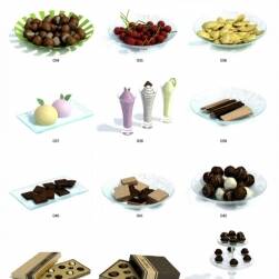 日常中生活物品系列分享 装饰物食物茶水杯等3dMax模型