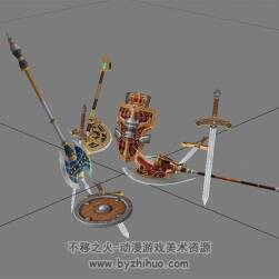 古代兵器一组 游戏模型