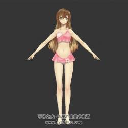 二次元泳衣少女 日系動(dòng)漫風(fēng) 3D模型 百度網(wǎng)盤下載