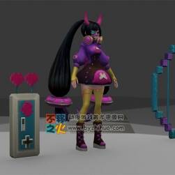 二次元 美少女 双马尾萝莉模型