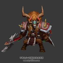 牛魔牛妖 3D模型 有綁定和動(dòng)作 四邊面
