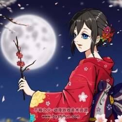 板繪一張，月下和風(fēng)~（附過程）
