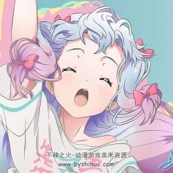 馬卡龍少女風(fēng)格埃羅芒阿老師同人插畫百度云美圖素材下載 3223P