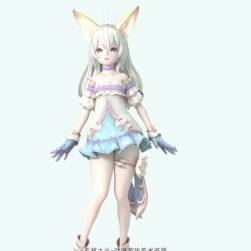 次世代 少女獸耳蘿莉 3D高精模型 有動作