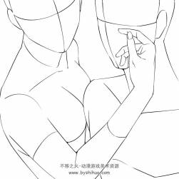 曖昧的互動(dòng) 線稿原畫圖集 90P
