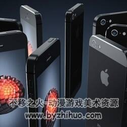 apple iphone5苹果手机3D模型 OBJ格式下载