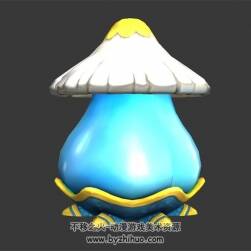 卡通毒蘑菇 3D模型 四角面 百度网盘下载