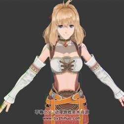 異度神劍2 游戲角色Fiora及武器3DMax模型下載