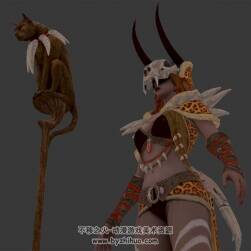 沙漠埃及女祭司3DMax模型帶綁定肢體動(dòng)作下載