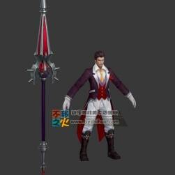 王者荣耀 台服版 对决传说 蔷薇骑士 赵云3D模型