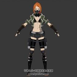 嗜血代碼主要角色Rin Murasame 3DMax fbx模型下載
