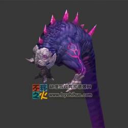 怪物 长尾紫色兽模型