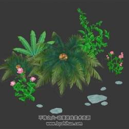 景觀植物 3D模型 四角面max格式下載
