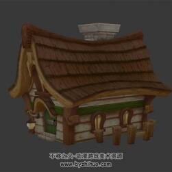 Q版卡通木屋 四角面建筑3D模型 百度網(wǎng)盤下載