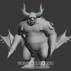 壯碩的惡魔 3D模型 有綁定和待機(jī)挑釁動(dòng)作