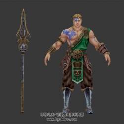 CuChulainn 古歐荒野男戰(zhàn)士C4D fbx模型分享