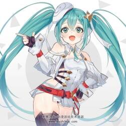 赛车初音Racing Miku VOCALOID系列角色插画图包 百度网盘下载