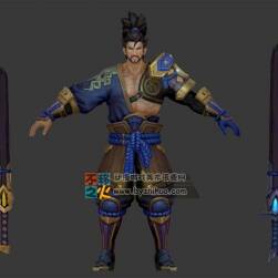 王者荣耀 宫本武藏[剑圣] 新版模型