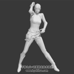 跳舞女子 Max模型 白模