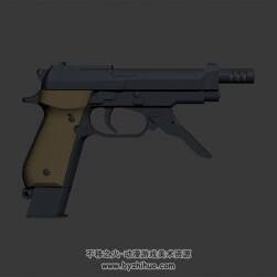 現(xiàn)代熱武器各式手槍3DMax模型下載