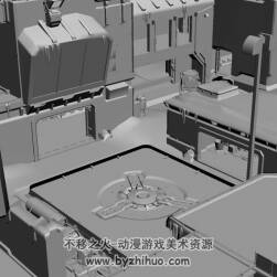 守望先锋游戏场景沃斯卡娅工业区3D模型fbx Max Blend格式下载