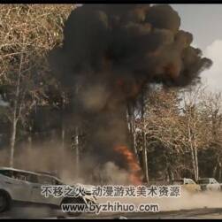 C4D车辆撞击爆炸视频教程 影游特效实例制作教学