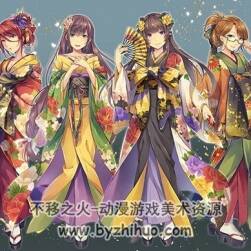 日式偏传统的少女插画合集 6309P