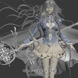 魔幻女法師高精3D模型 格式Max模型下載