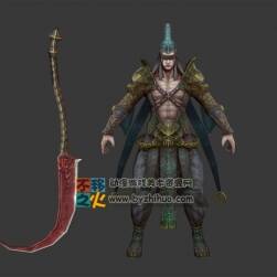 古装 刀男NPC模型