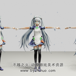 [角色模型]_動漫貓耳娘_3D模型
