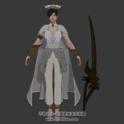 Darkness Rises 黑暗崛起 天使女巫帶刀3DFBX模型下載
