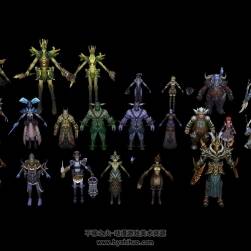 西方魔幻角色NPC 3D模型资源